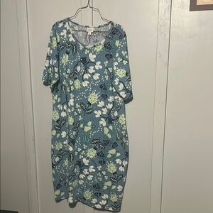 3x Floral Blue Dress